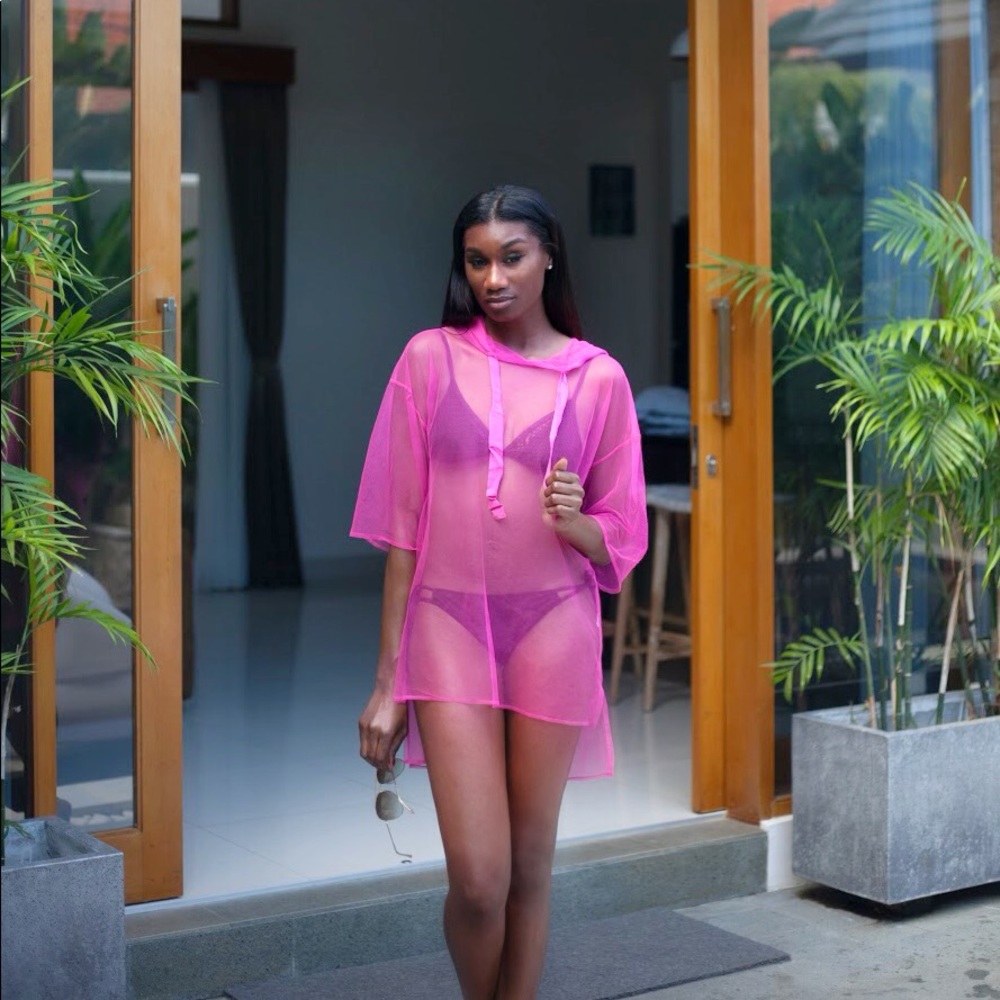 Hot pink cover up